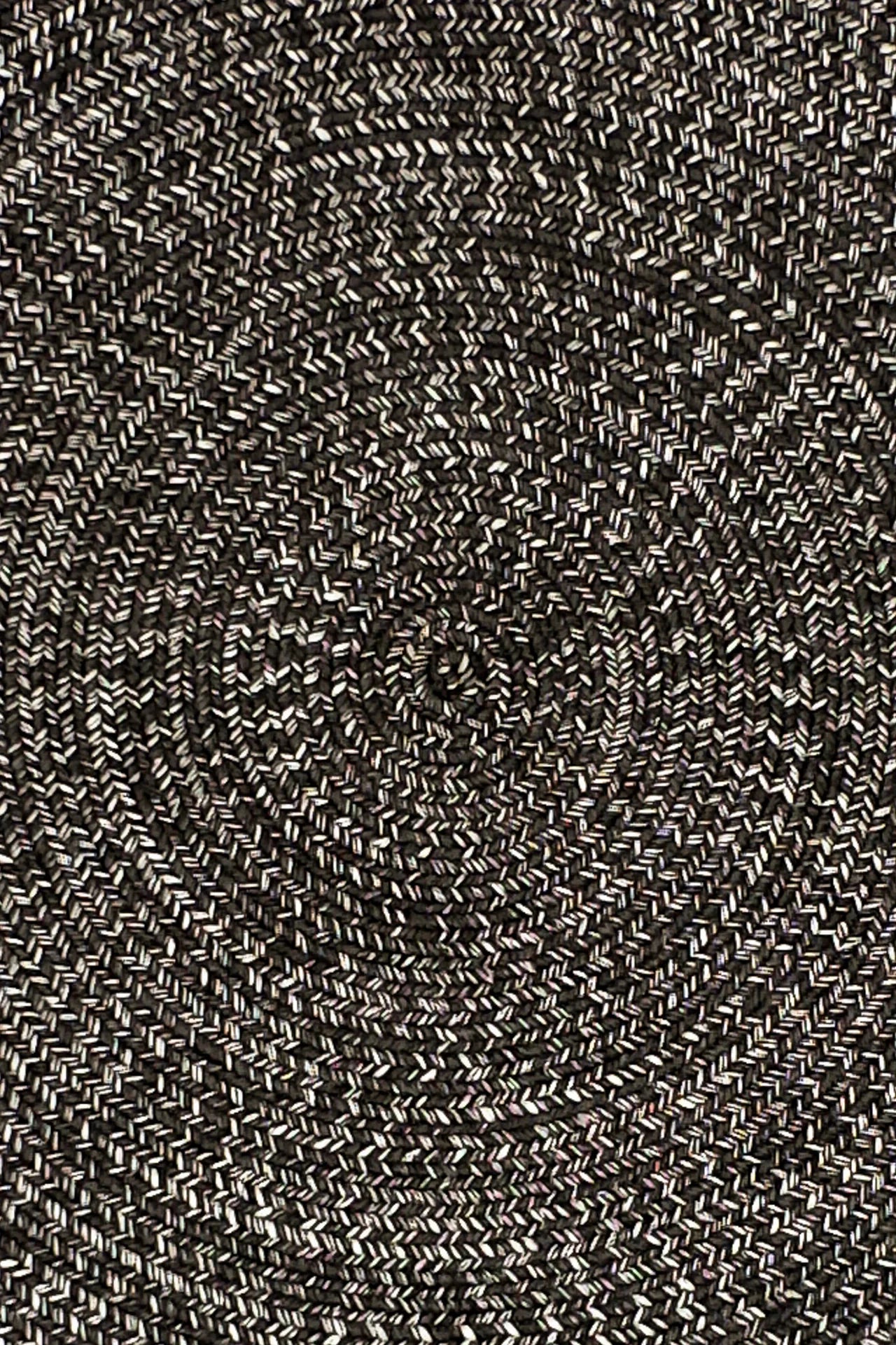 Details Seasons Charcoal Stripe Round Rug,  Indoor/Outdoor