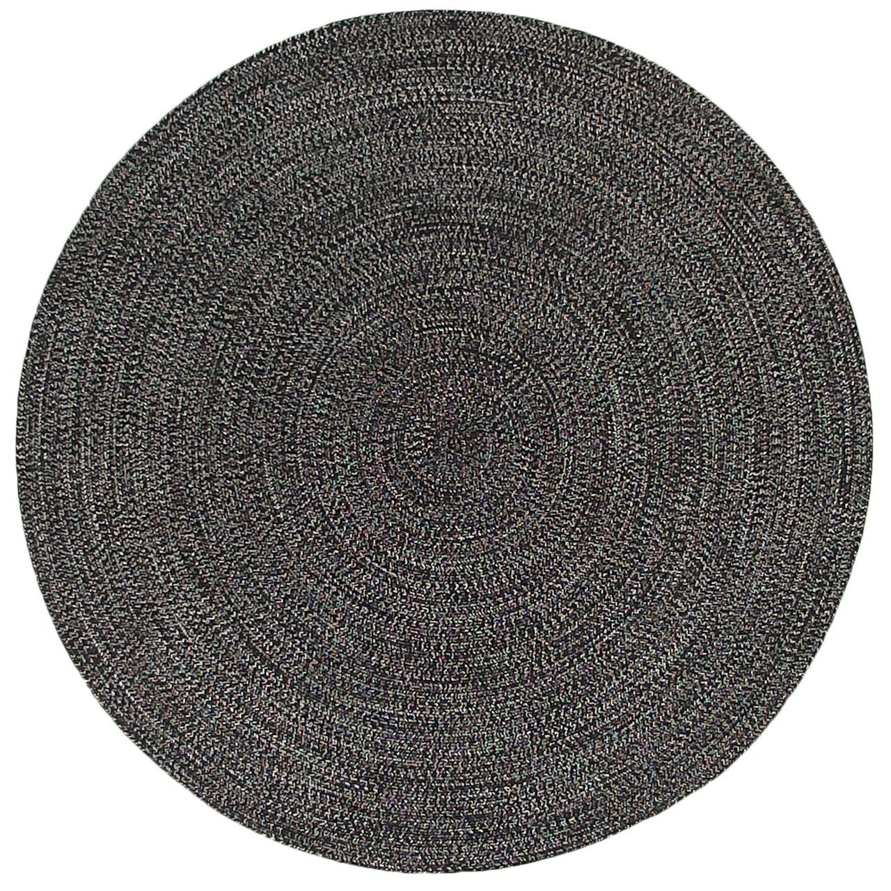 Seasons Charcoal Stripe Round Rug,  Indoor/Outdoor