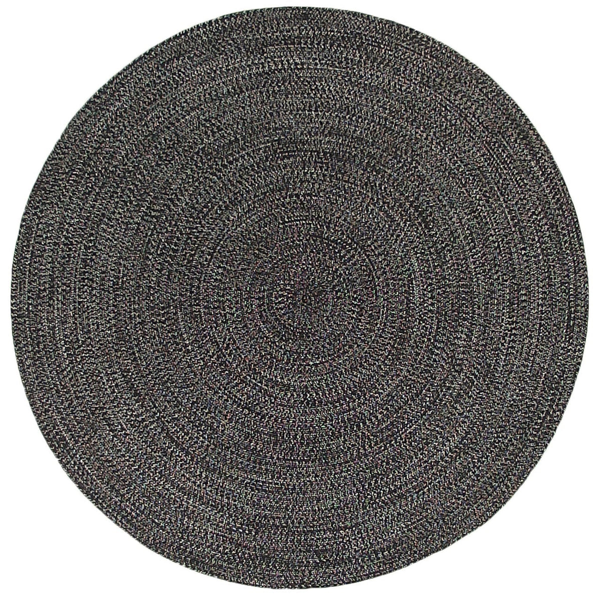 Seasons Charcoal Stripe Round Rug,  Indoor/Outdoor