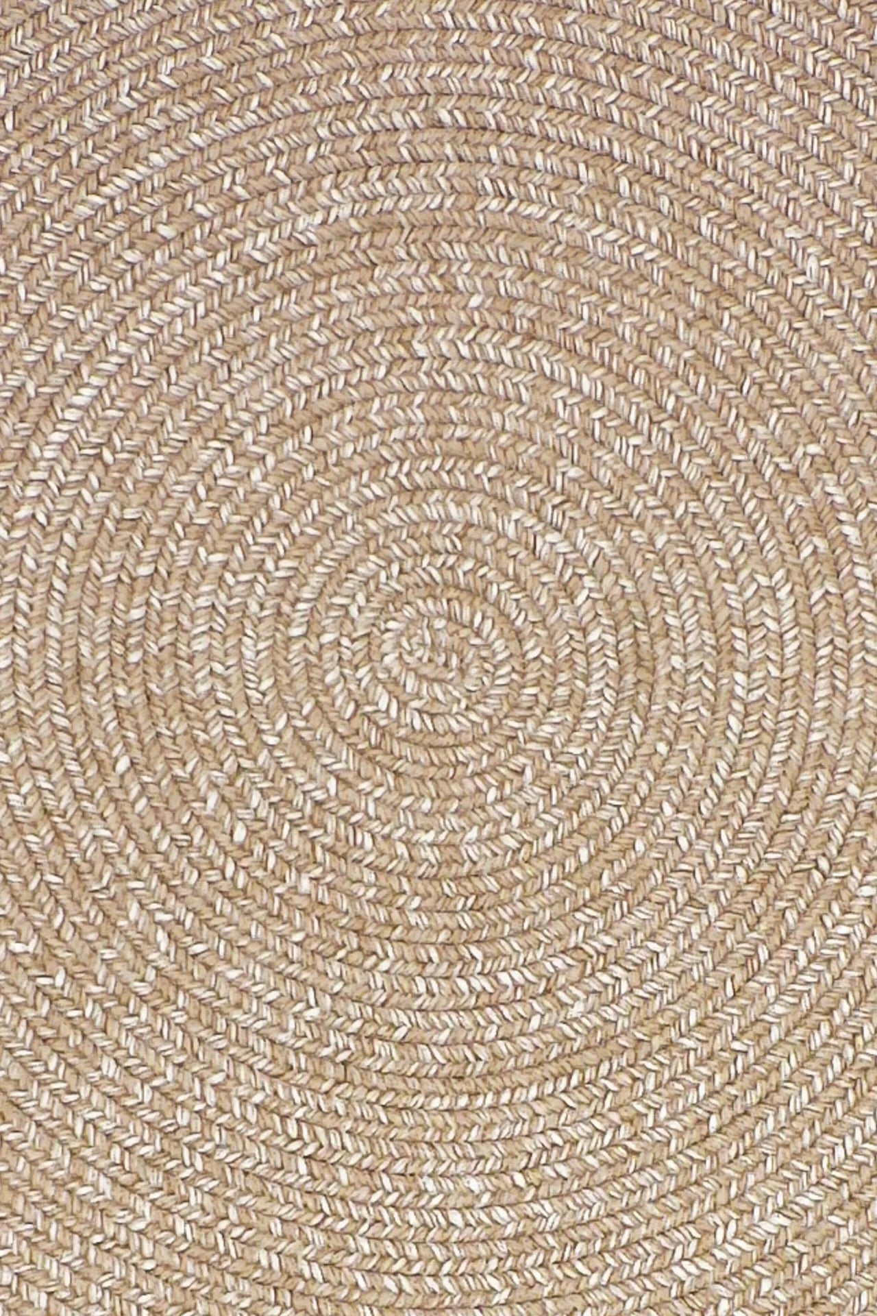 details Seasons Natural Beige Stripe Round Rug, Indoor/Outdoor