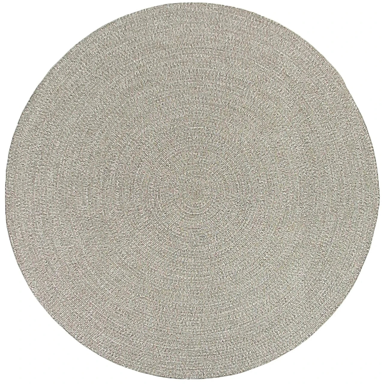 Seasons Natural Grey Stripe Round Rug, Indoor/Outdoor