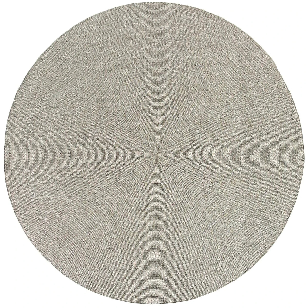 Seasons Natural Grey Stripe Round Rug, Indoor/Outdoor