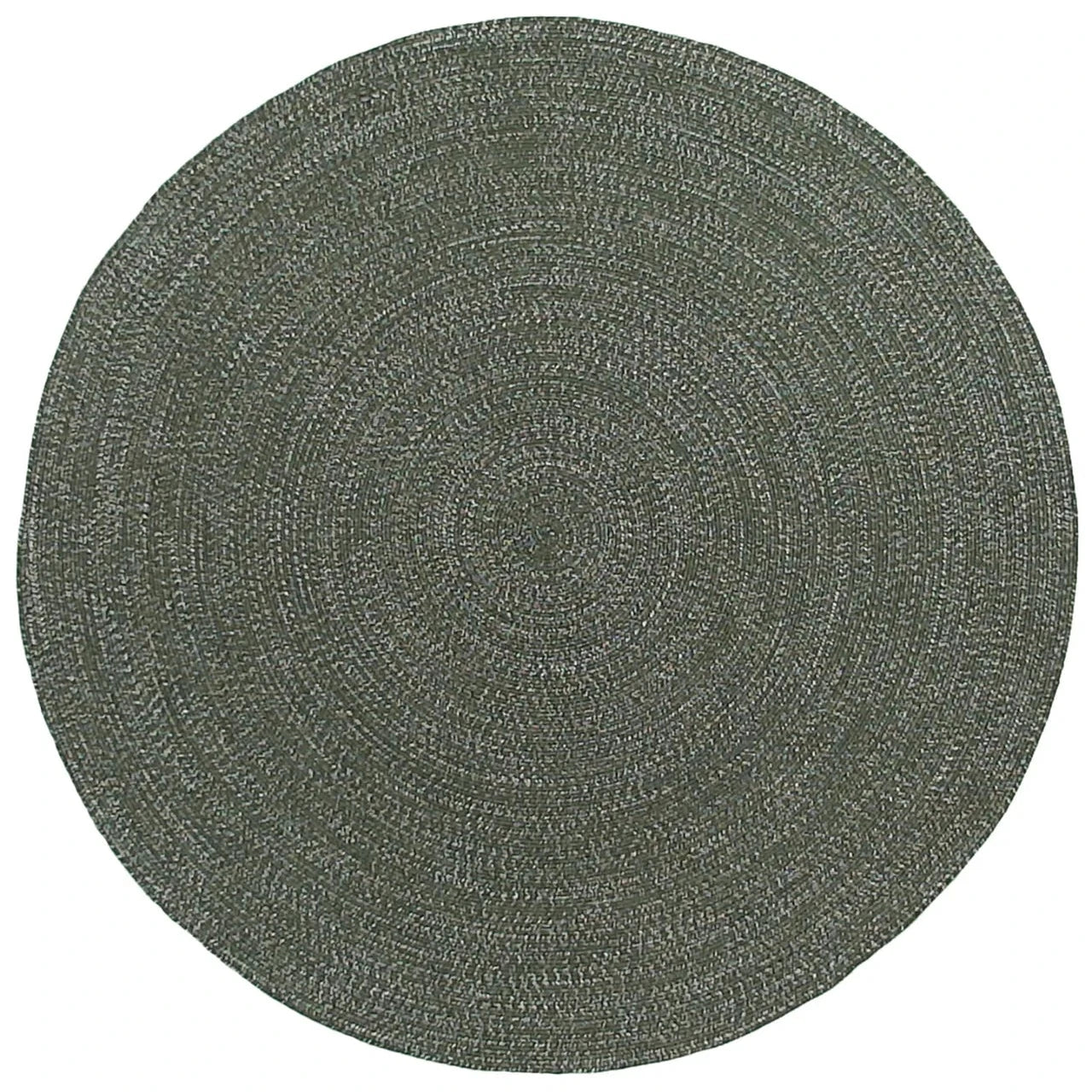 Seasons Natural Khaki Stripe Round Rug, Indoor/Outdoor