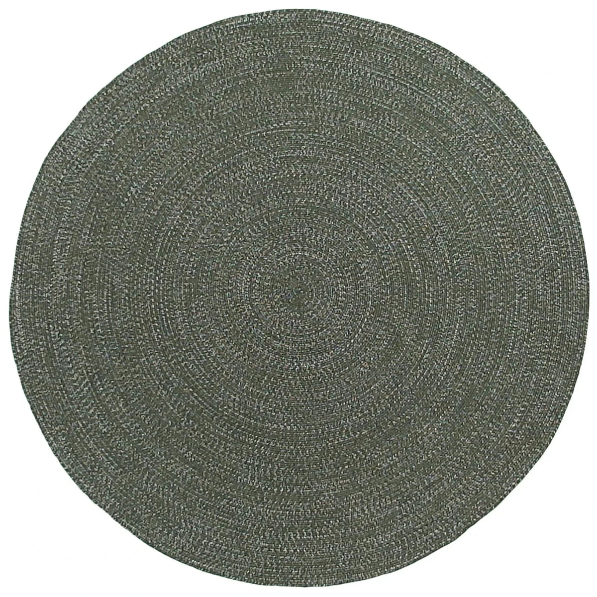 Seasons Natural Khaki Stripe Round Rug, Indoor/Outdoor