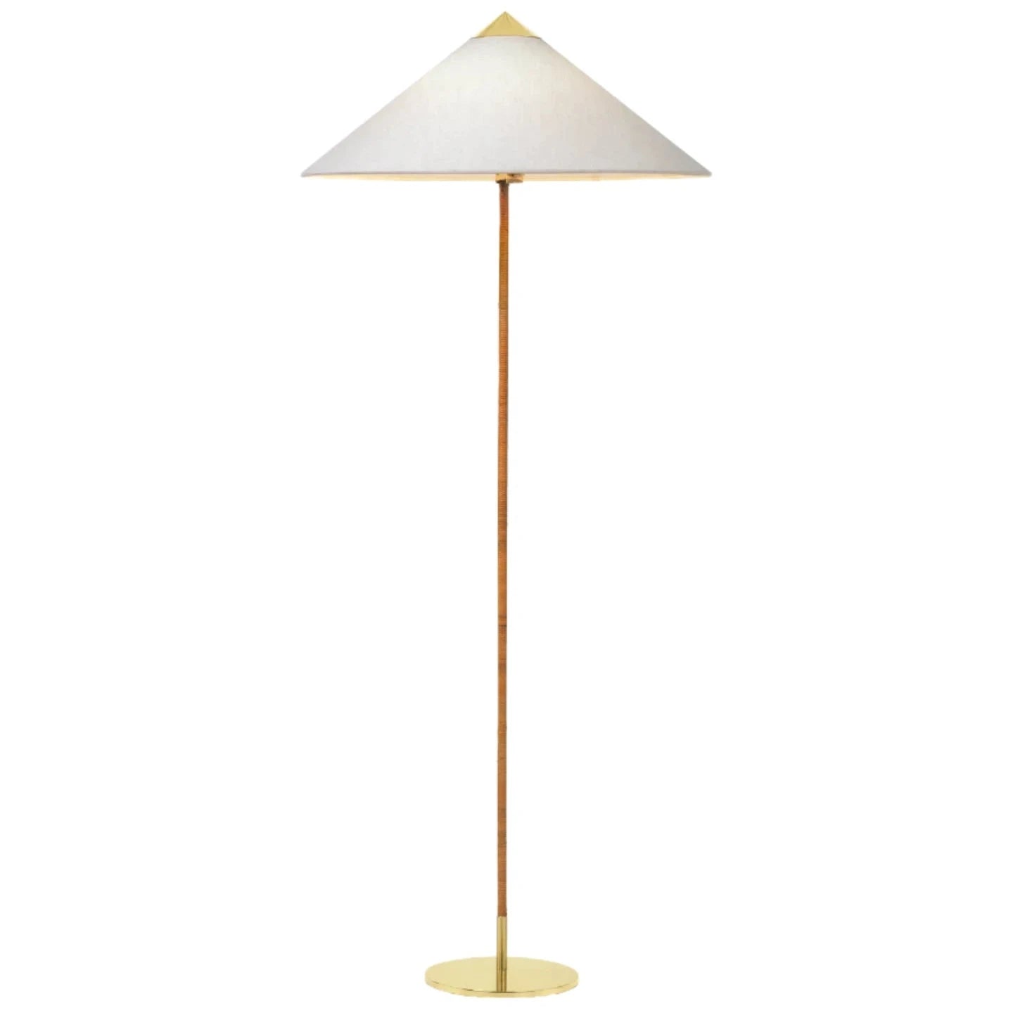 Gubi 9602 Floor Lamp - Brass Base / Canvas 