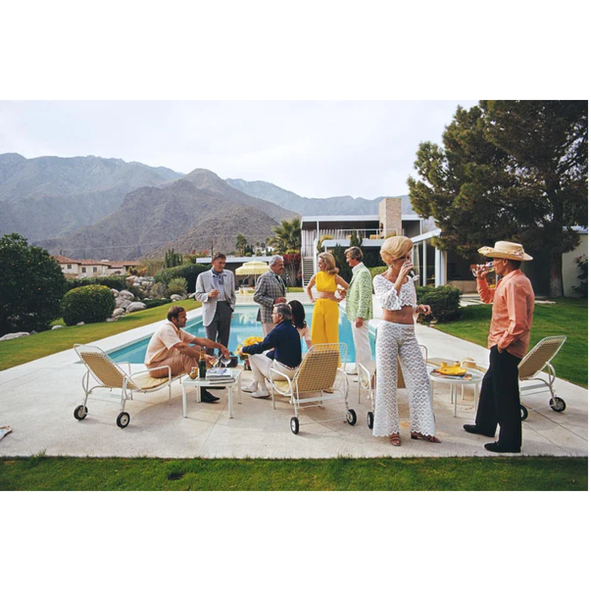 Desert House Party Print by Slim Aarons