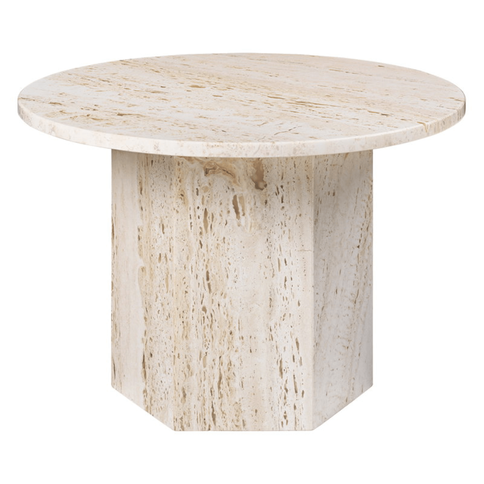 Gubi Epic Coffee Table Travertine Round 600mm Dia