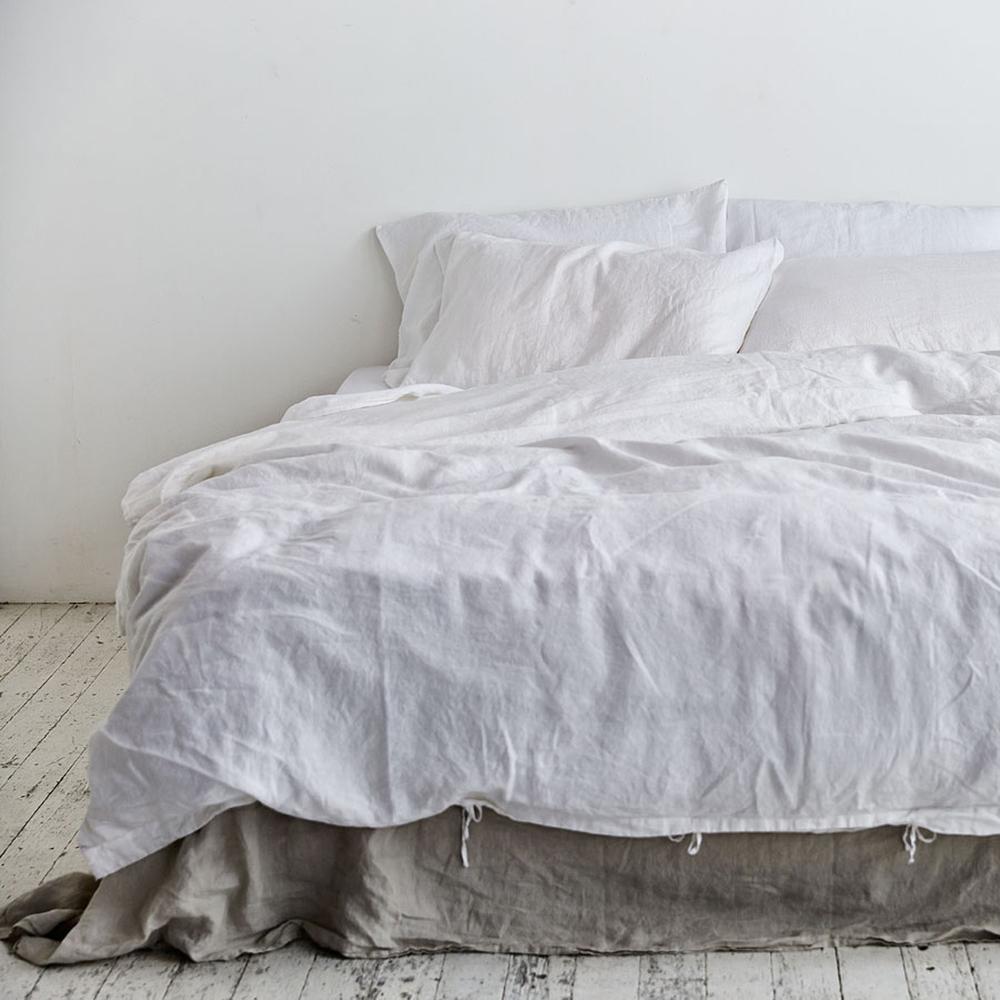 King Linen Duvet Cover White 